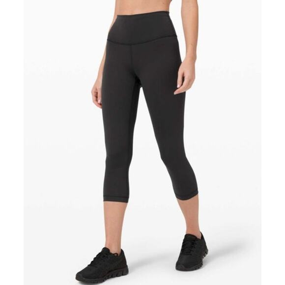 Lululemon Wunder Train Cropped High Rise Black Leggings Womens 8 - Picture 5 of 11